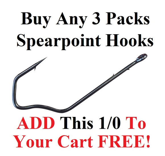 Free Straight Shank Worm Hooks | Spearpoint Performance Hooks | Big Fish On