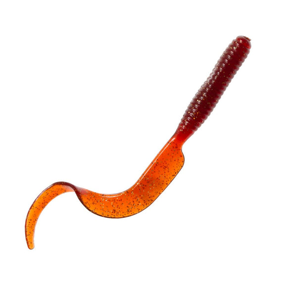 Charlie's Worms Artificial Fishing Bait 8 Ribbon Tail Swimming Worm, Freshwater Saltwater Bass Soft Lures Scented 10pk