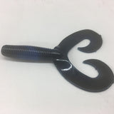 Black Blue Swirl | 5" Twin Tail Grub | SpotSticker Baits | BigFishOn.com