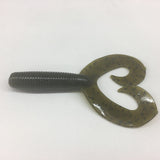 Green Pumpkin | 5" Twin Tail Grub | SpotSticker Baits | BigFishOn.com