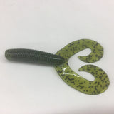 Watermelon Seed | 5" Twin Tail Grub | SpotSticker Baits | BigFishOn.com
